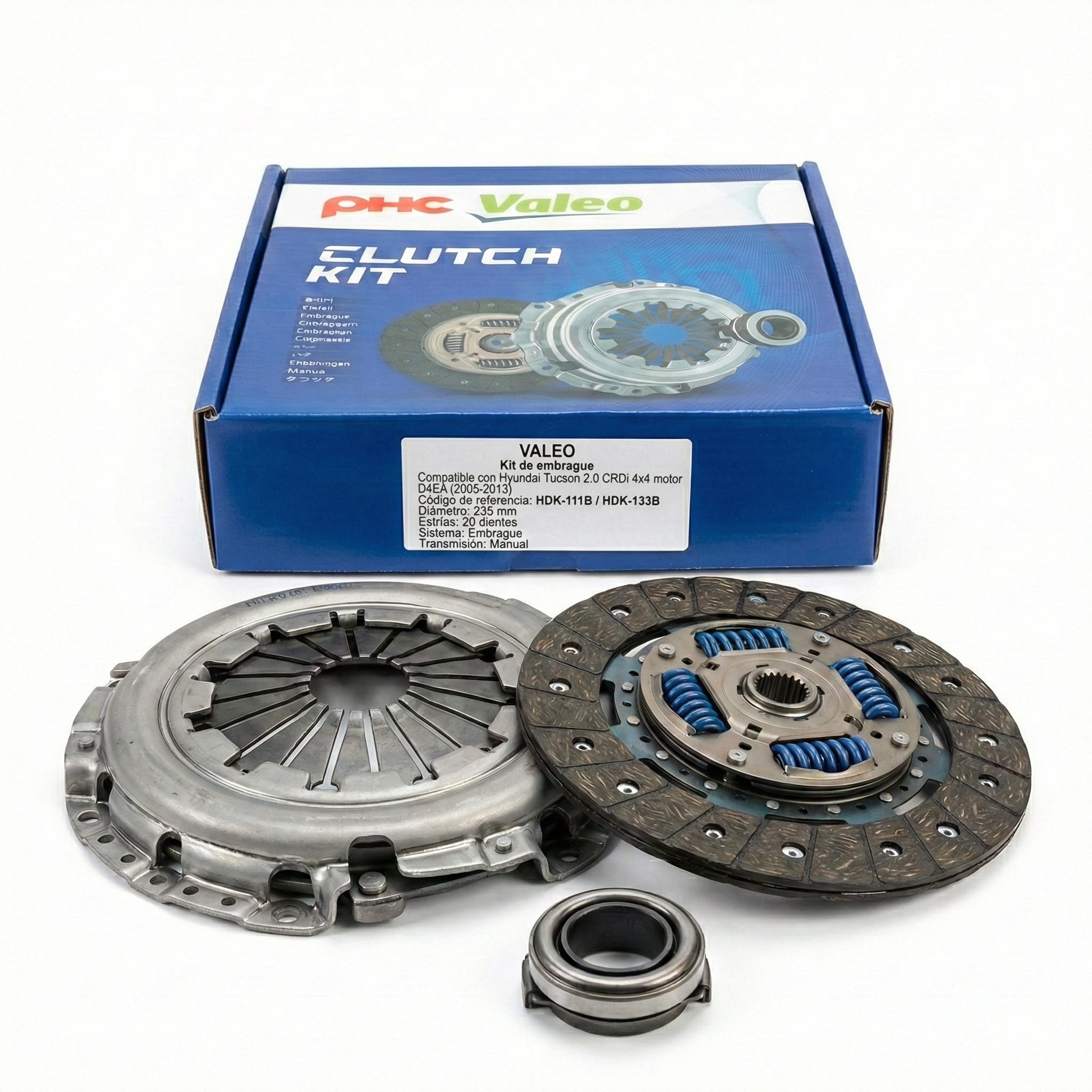 Kit de Embrague VALEO para Hyundai Tucson 2.0 CRDi 4x4 D4EA (2005–2013)