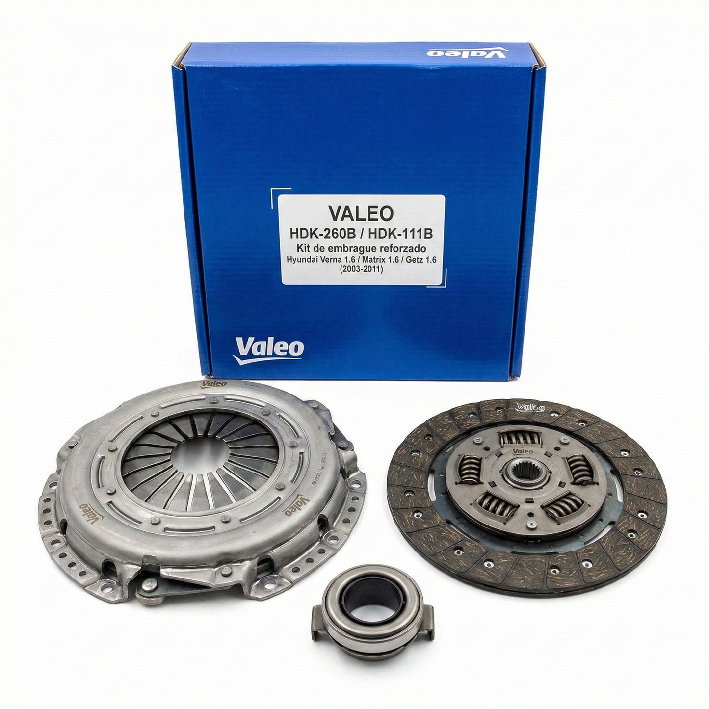 Kit de Embrague VALEO para Hyundai Verna 1.6 / Matrix 1.6 / Getz 1.6 (2003–2011)