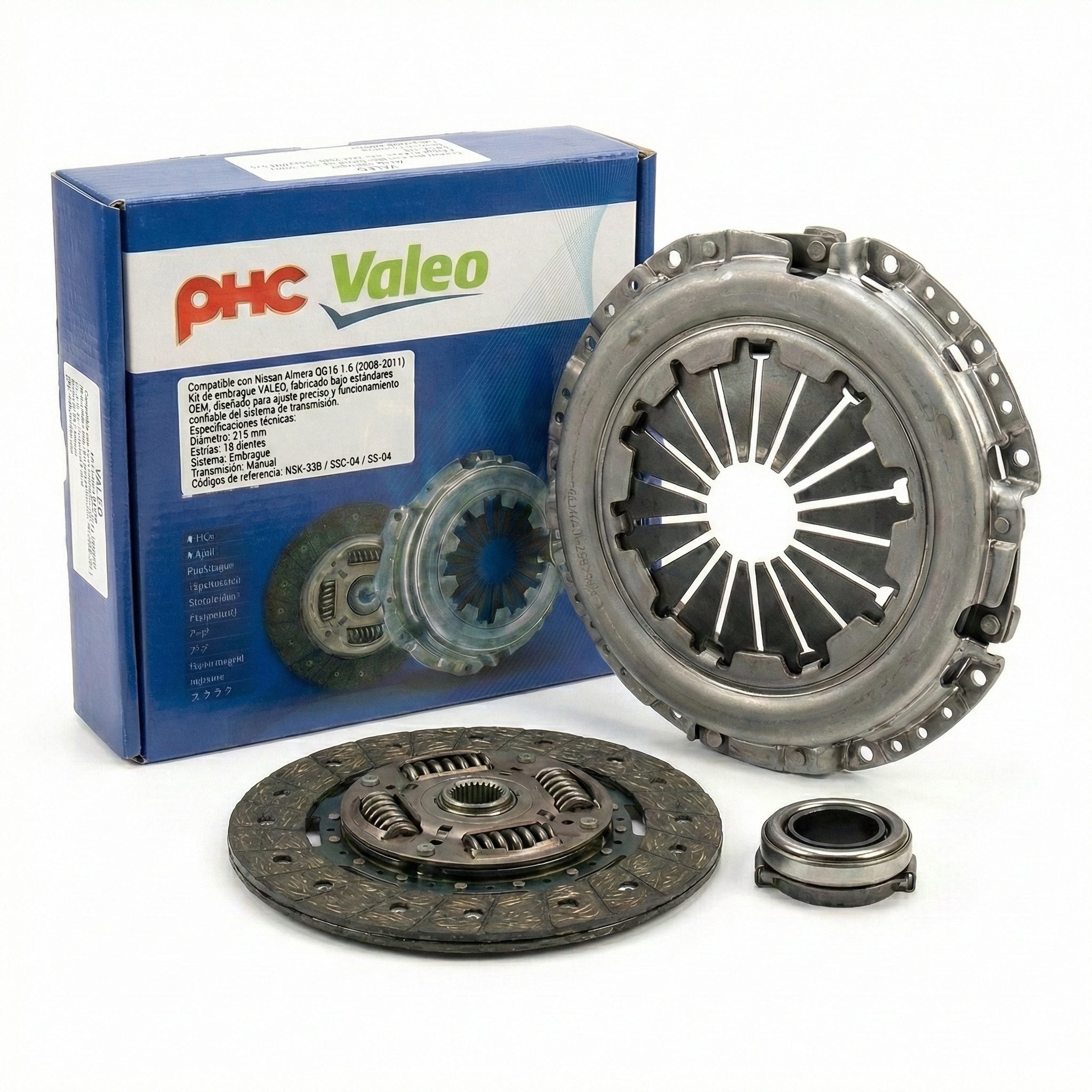 Kit de Embrague VALEO para Nissan Almera QG16 1.6 (2008–2011)